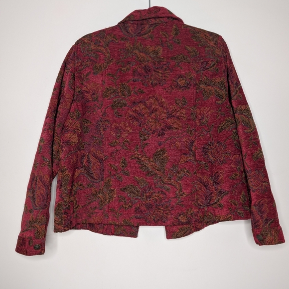 Coldwater Creek Floral Tapestry Jacket XL Boho Vintage Inspired Cropped - Picture 5 of 5